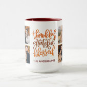 Dankbar gesegnet 4 Foto Name Kaffee Tasse (Zentrum)