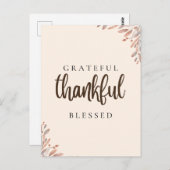 dankbar, gesegnet botanisch postkarte (Vorne/Hinten)
