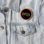 Dankbar, gesegnet Cheetah Print Typografy Button (Beispiel)