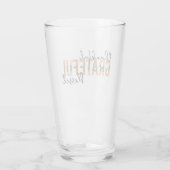 Dankbar, gesegnet Cheetah Print Typografy Glas (Rückseite)