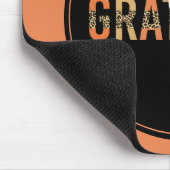 Dankbar, gesegnet Cheetah Print Typografy Mousepad (Ecke)