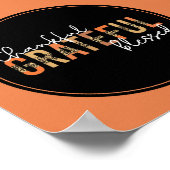 Dankbar, gesegnet Cheetah Print Typografy Poster (Ecke)