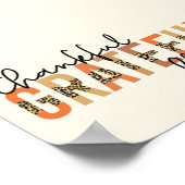 Dankbar, gesegnet Cheetah Print Typografy Poster (Ecke)