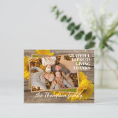 Dankbar gesegnet dank Niedlicher Urlaubskarte Postkarte (Stehend Vorderseite)