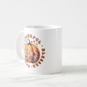 Dankbar, gesegnet, dankbar, blumenkürbis kaffeetasse (Vorderseite Links)