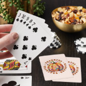 Dankbar, gesegnet, dankbar, blumenkürbis spielkarten (In Situ)