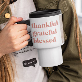 Dankbar, gesegnet | Drei FotoCollage Reisebecher