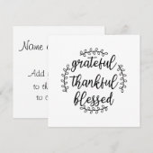 dankbar, gesegnet einladung (Vorne/Hinten)