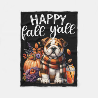 Dankbar, gesegnet englischen Bulldog Fall Y'a Fleecedecke