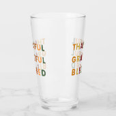 Dankbar Gesegnet Ergeben – Herbst-Glas-Tasse Glas (Links)