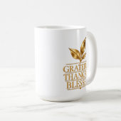 Dankbar Gesegnet Ergeben Kaffeetasse (VorderseiteRechts)