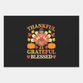 Dankbar, gesegnet Erntedank der Türkei Geschenkpapier Set (Vorderseite)