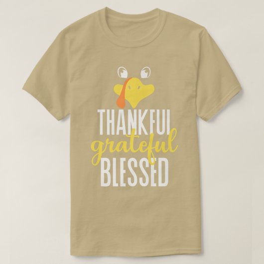 Dankbar, gesegnet Erntedank Familie Männer T-Shirt (Design vorne)