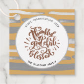 Dankbar, gesegnet Erntedank Geschenkanhänger (Vorderseite)