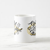 Dankbar, gesegnet Erntedank Geschenke Kaffeetasse (Mittel)