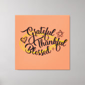 Dankbar, gesegnet Erntedank Geschenke Leinwanddruck (Vorderseite)