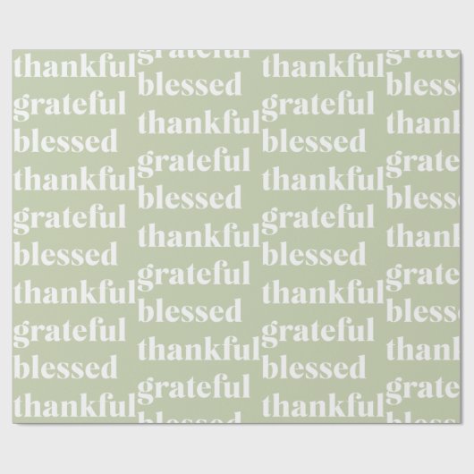 Dankbar, gesegnet | ERNTEDANK Geschenkpapier (Flach)