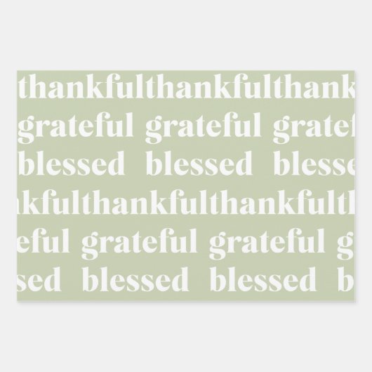 Dankbar, gesegnet | ERNTEDANK Geschenkpapier Set (Vorderseite 2)