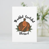 Dankbar gesegnet - Erntedank Quote T-S Dankeskarte (Stehend Vorderseite)