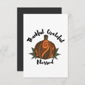 Dankbar gesegnet - Erntedank Quote T-S Dankeskarte (Vorne/Hinten)