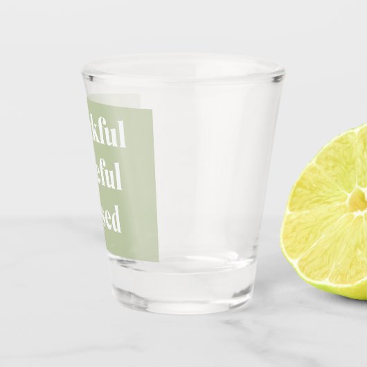 Dankbar, gesegnet | ERNTEDANK Schnapsglas (Rechts)