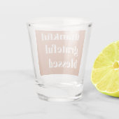Dankbar, gesegnet | ERNTEDANK Schnapsglas (Rückseite)