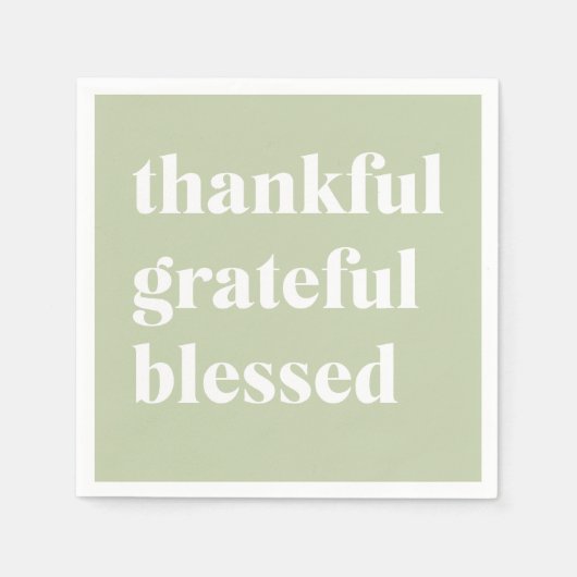 Dankbar, gesegnet | ERNTEDANK Serviette (Vorderseite)