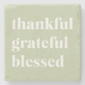 Dankbar, gesegnet | ERNTEDANK Steinuntersetzer (Vorderseite)