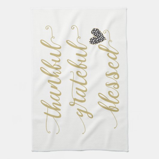 dankbar gesegnet Erntedank Urlaub Handtuch (Vertikal)