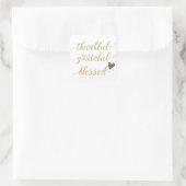 dankbar gesegnet Erntedank Urlaub Quadratischer Aufkleber (Tasche)