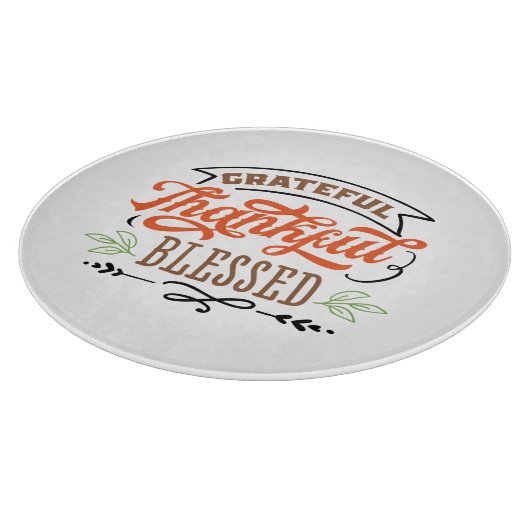 dankbar gesegnet Erntedank Urlaub Schneidebrett (Ecke)