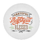 dankbar gesegnet Erntedank Urlaub Schneidebrett (Vorderseite)