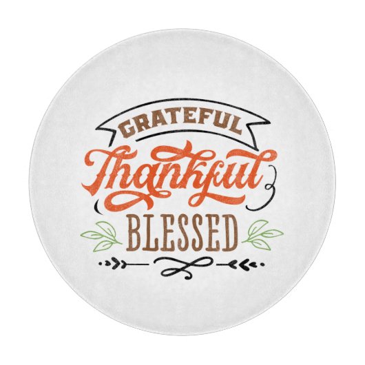 dankbar gesegnet Erntedank Urlaub Schneidebrett (Vorderseite)