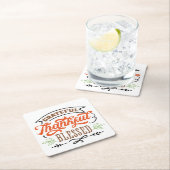 dankbar, gesegnet Erntedank Urlaub squ Rechteckiger Pappuntersetzer (Vor Ort)