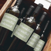 Dankbar, gesegnet | ERNTEDANK Weinetikett