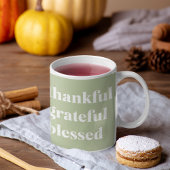 Dankbar, gesegnet | ERNTEDANK Zweifarbige Tasse