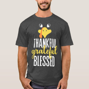 Dankbar Gesegnet Erntedankfest Familie Männer T-Shirt
