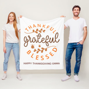 Dankbar Gesegnet Erntedankfest Herbst Fleecedecke