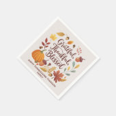 Dankbar Gesegnet Erntedankfest Herbst Serviette (Ecke)