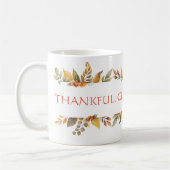 Dankbar, gesegnet Fall Floral Erntedank Kaffeetasse (Links)