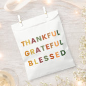 Dankbar gesegnet - Fall Gastgeschenk Bags Geschenktütchen (Ausgeschnitten)