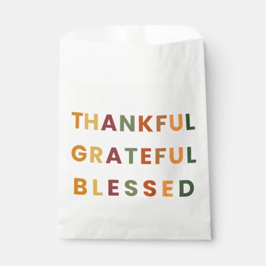Dankbar gesegnet - Fall Gastgeschenk Bags Geschenktütchen (Vorderseite)
