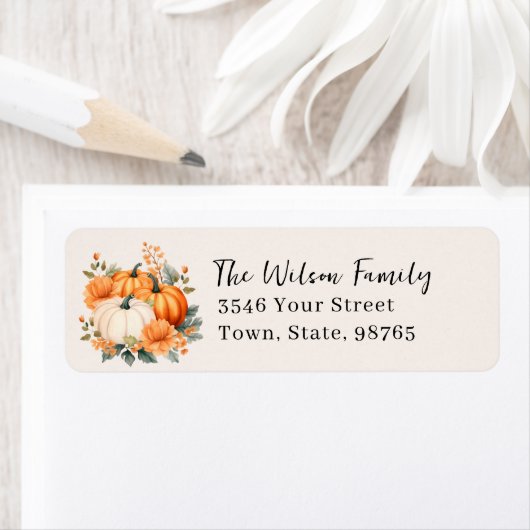 Dankbar, gesegnet Fall Pumpkin Individuelle Name (Insitu)