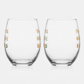 Dankbar gesegnet - Fall Weinglas Ohne Stiel (Links)