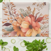 Dankbar gesegnet floraler Erntedank Geschirrtuch (Gefaltet)