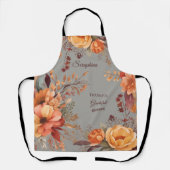 Dankbar gesegnet floraler Erntedank Schürze (Vorderseite)