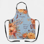 Dankbar gesegnet floraler Erntedank Schürze (Vorderseite)