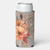 Dankbar gesegnet floraler Erntedank Selters Dosenkühler (Seltzer Vorderseite)