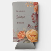 Dankbar gesegnet floraler Erntedank Selters Dosenkühler (Rückseite)