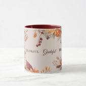 Dankbar gesegnet floraler Erntedank Tasse (Zentrum)
